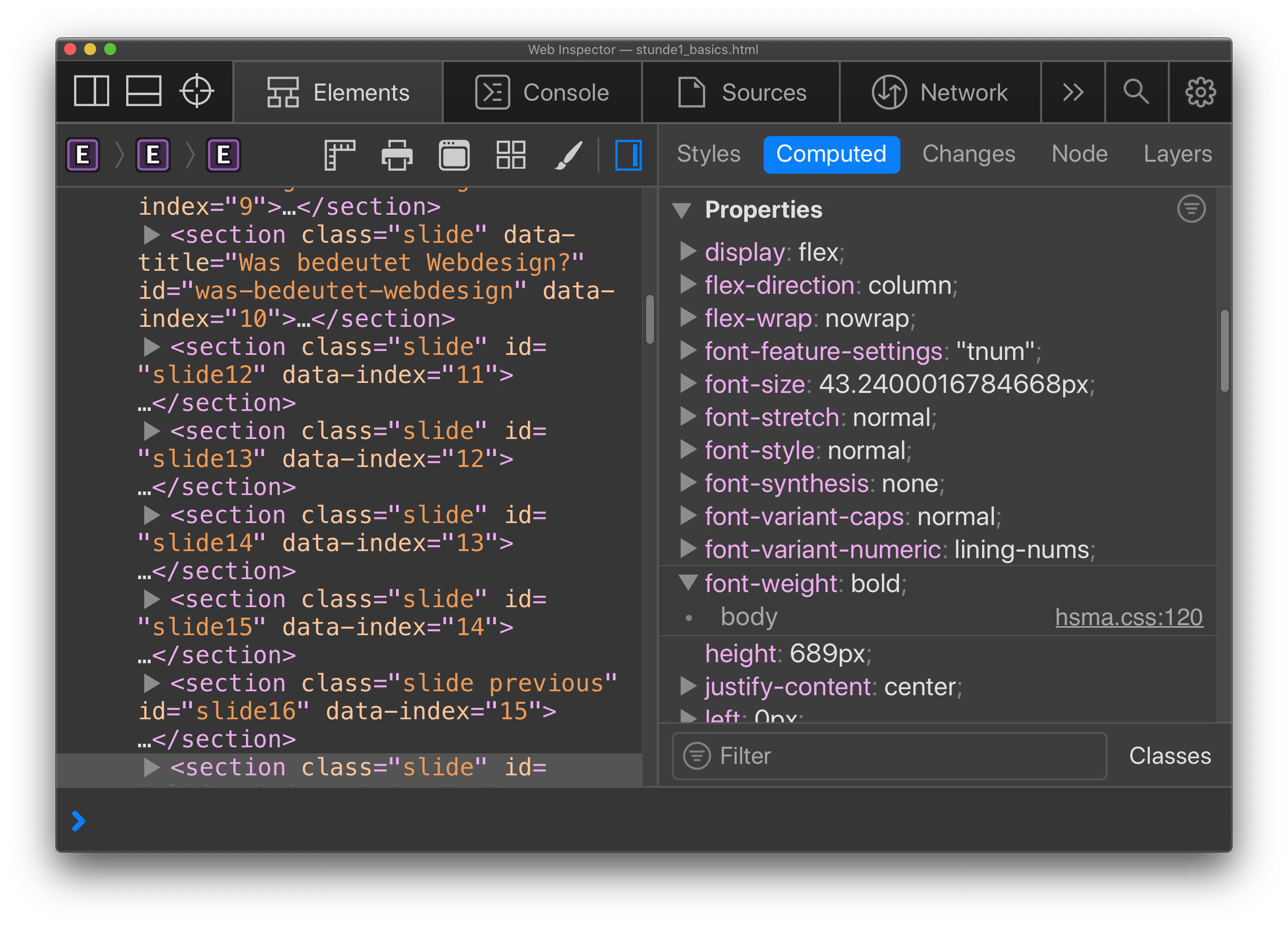 Webkit Devtools